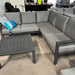 GOOD Matzo Corner Lounge with Coffee table -Gunmetal discounted furniture in Adelaide