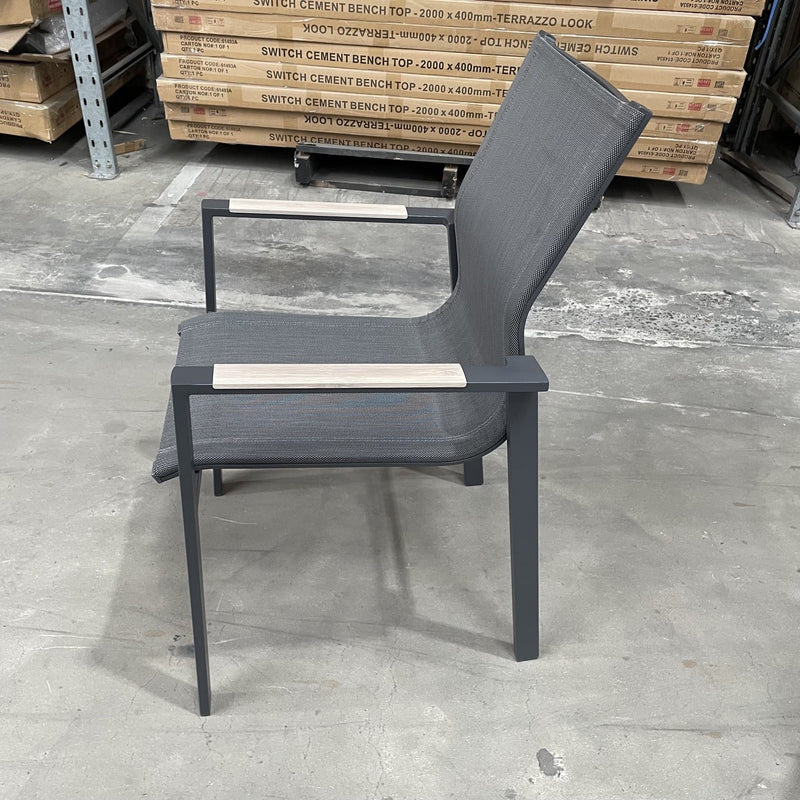 GOODUSD Imperial Padded Dining Chair-Gunmetal discounted furniture in Adelaide