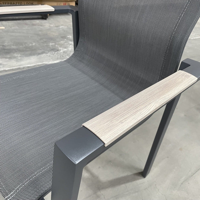 GOODUSD Imperial Padded Dining Chair-Gunmetal discounted furniture in Adelaide