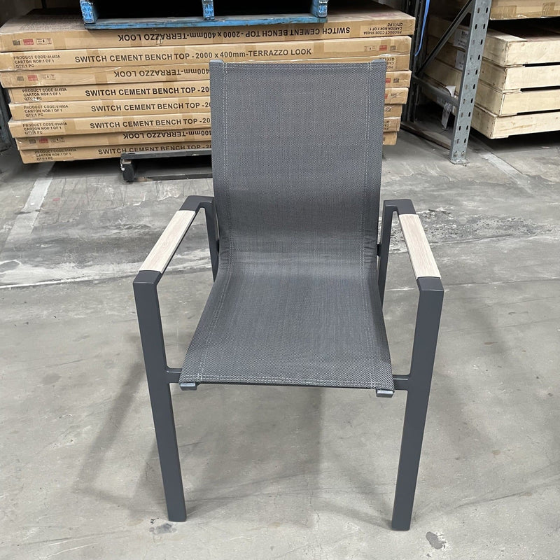 GOODUSD Imperial Padded Dining Chair-Gunmetal discounted furniture in Adelaide
