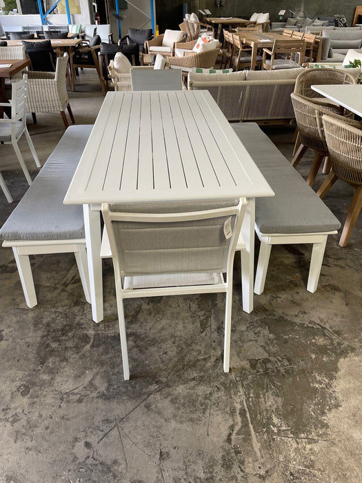 GOODUSD Mantra 4pce Outdoor Dining Suite-White discounted furniture in Adelaide