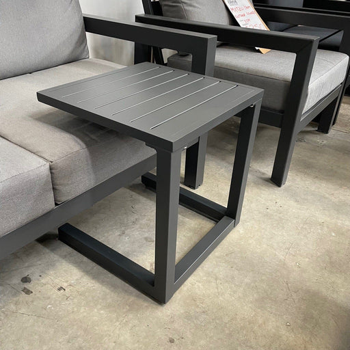 GOODUSD Matzo C Shape SideTable-Gunmetal discounted furniture in Adelaide