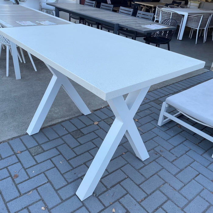GOOD Switch Bar Table Terrazzo White legs discounted furniture in Adelaide