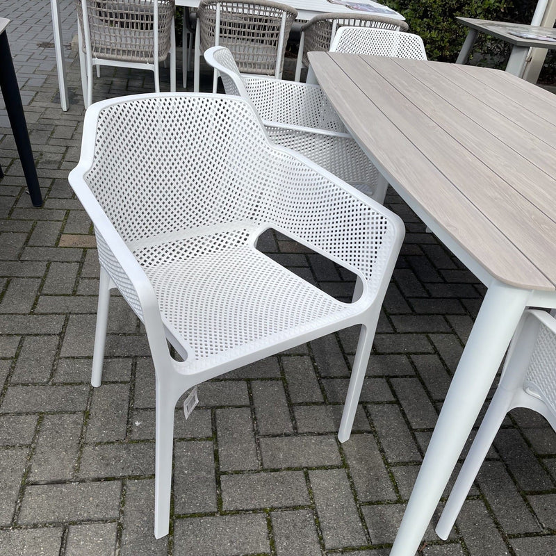 GOODUSD Alfie 7 Pce Outdoor Dining Suite-White discounted furniture in Adelaide