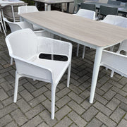 GOODUSD Alfie 7 Pce Outdoor Dining Suite-White discounted furniture in Adelaide