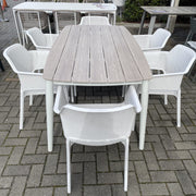 GOODUSD Alfie 7 Pce Outdoor Dining Suite-White discounted furniture in Adelaide