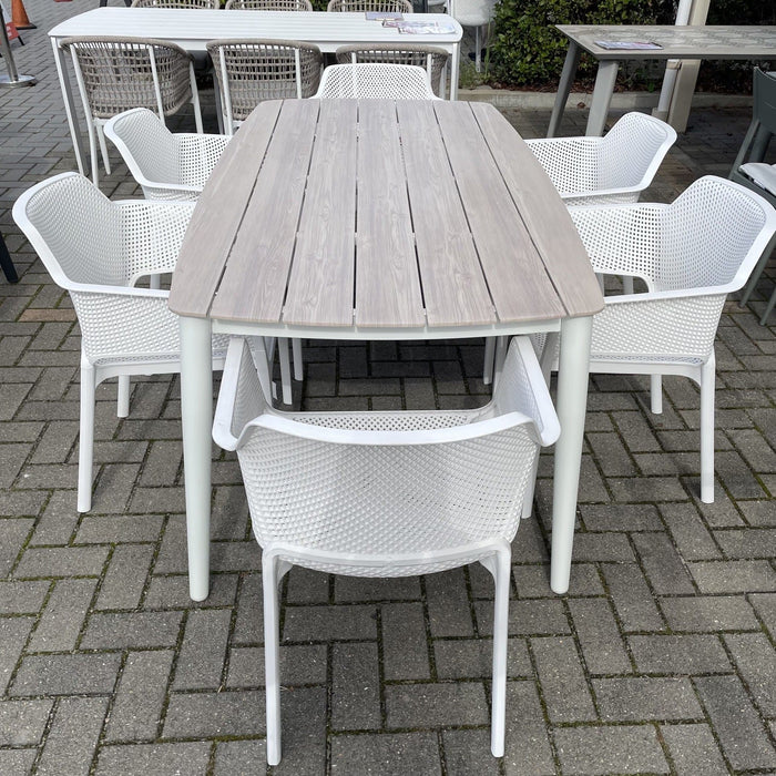 GOODUSD Alfie 7 Pce Outdoor Dining Suite-White discounted furniture in Adelaide