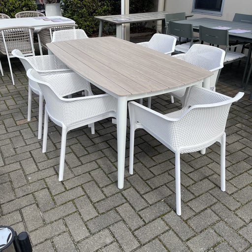 GOODUSD Alfie 7 Pce Outdoor Dining Suite-White discounted furniture in Adelaide