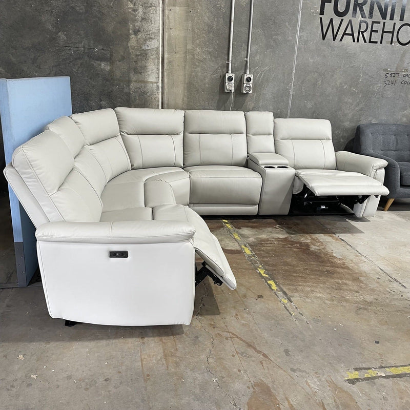 MANWAH Ava Corner Electric Recliner-Sea Spray discounted furniture in Adelaide