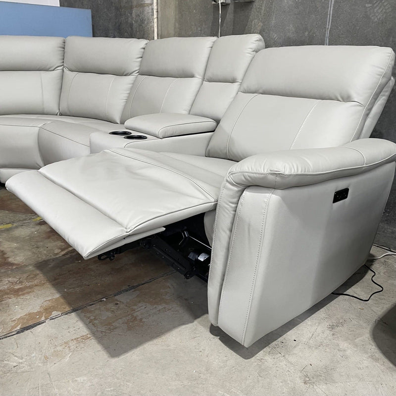MANWAH Ava Corner Electric Recliner-Sea Spray discounted furniture in Adelaide