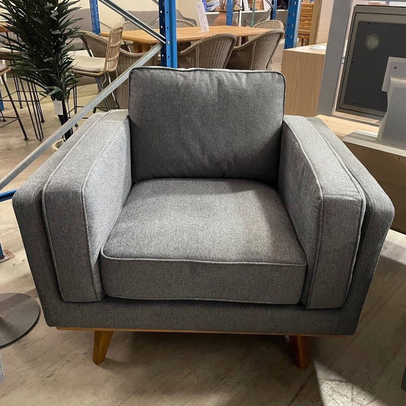 Dahlia Sofa Chair Grey — Australian Furniture Warehouse
