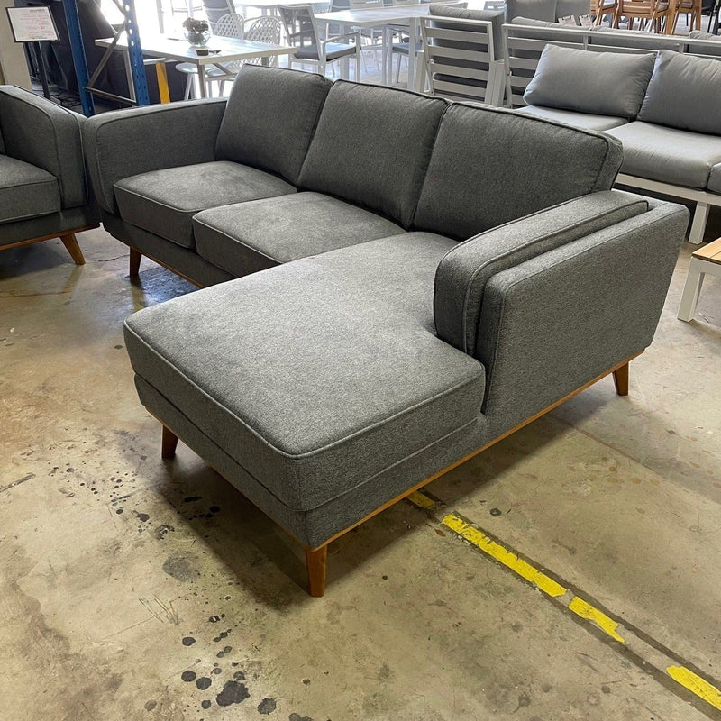 CORAL Dahlia RHF 3 Seat with Chaise -Grey discounted furniture in Adelaide
