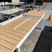 GOOD Eclipse Table Ext  Wood Look -White discounted furniture in Adelaide