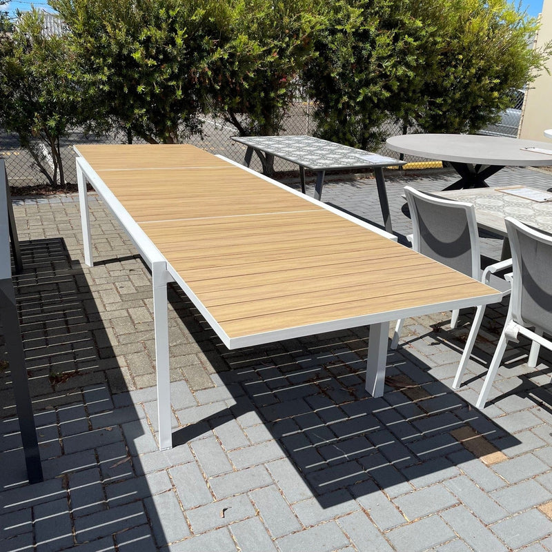 GOOD Eclipse Table Ext  Wood Look -White discounted furniture in Adelaide