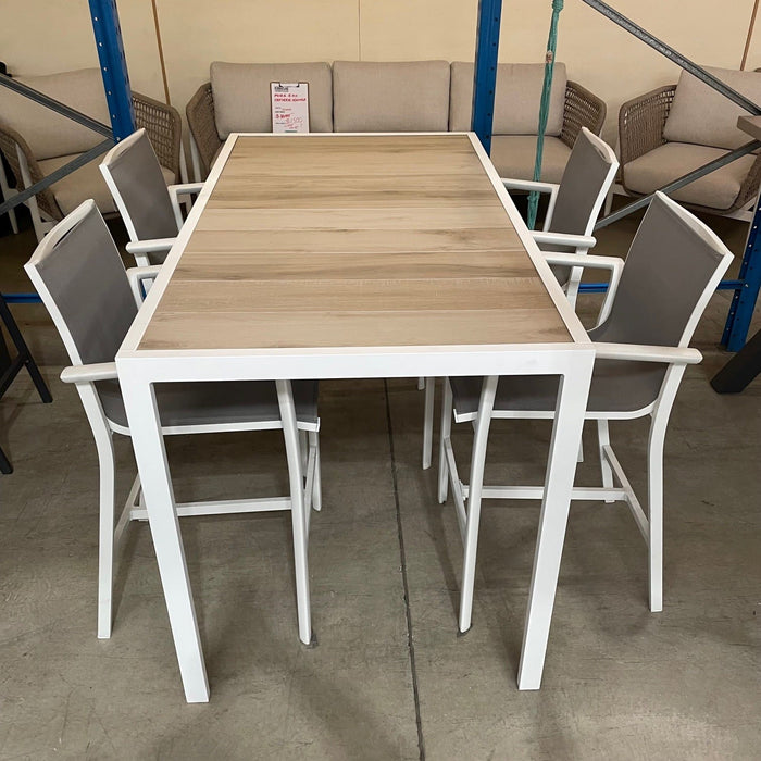 GOODUSD Ekaterina 5pce Bar Set-White discounted furniture in Adelaide