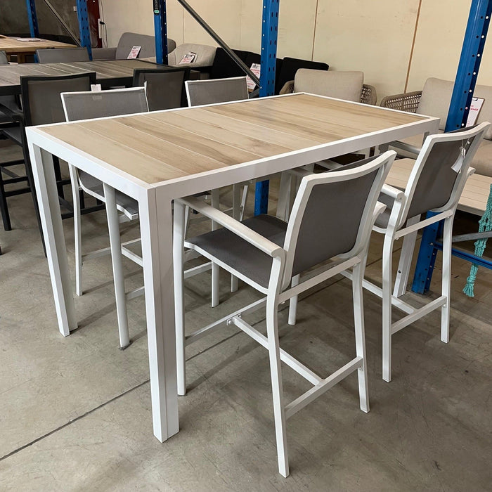 GOODUSD Ekaterina 5pce Bar Set-White discounted furniture in Adelaide