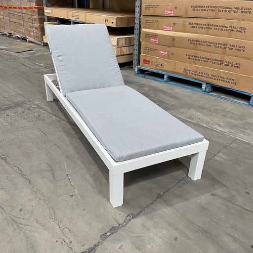 GOODUSD Elba Sunlounge With Cushion-White discounted furniture in Adelaide