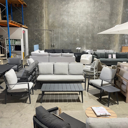 GOODUSD French 5Pce Outdoor Lounge-Gunmetal discounted furniture in Adelaide