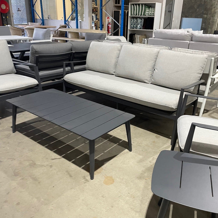 GOODUSD French 5Pce Outdoor Lounge-Gunmetal discounted furniture in Adelaide