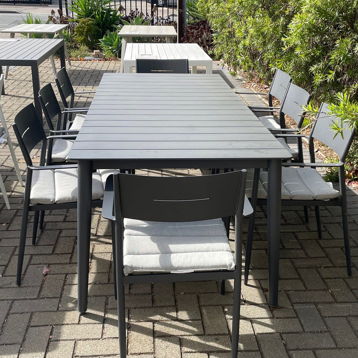GOODUSD Jackson 7 pce Dining Suite-Gunmetal discounted furniture in Adelaide
