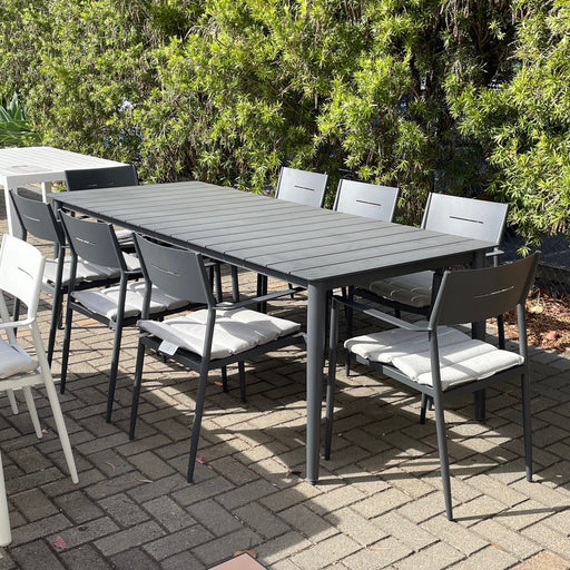 GOODUSD Jackson 7 pce Dining Suite-Gunmetal discounted furniture in Adelaide
