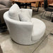 CORAL Kimmy Swivel Chair Boucle Grey discounted furniture in Adelaide