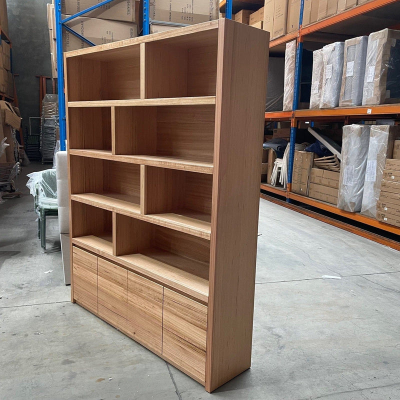Australian Furniture Warehouse Langford 4door Bookcase-Mountain Oak discounted furniture in Adelaide