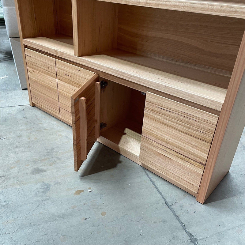 Australian Furniture Warehouse Langford 4door Bookcase-Mountain Oak discounted furniture in Adelaide
