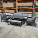 GOOD Mantua 5 Pce Low Dining-Gunmetal discounted furniture in Adelaide