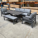GOOD Mantua 5 Pce Low Dining-Gunmetal discounted furniture in Adelaide