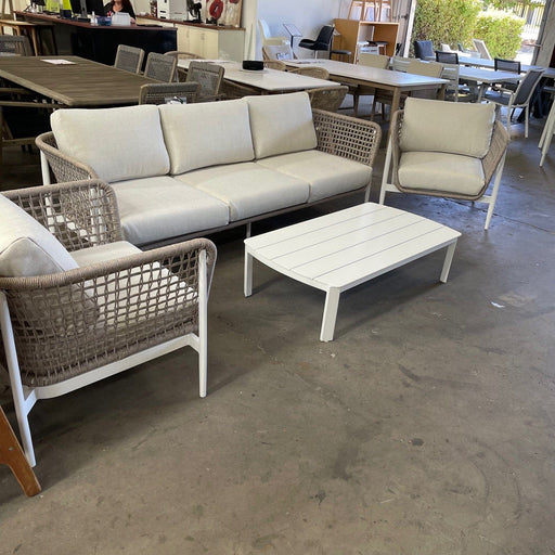 GOODUSD Mira 4 Pce Outdoor Lounge Suite-White discounted furniture in Adelaide