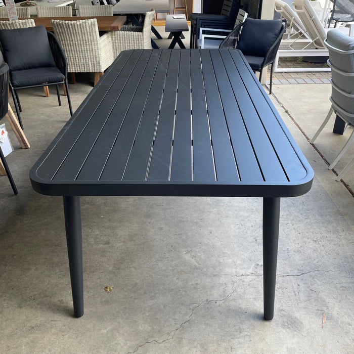 GOODUSD Naya Outdoor Dining Table 225cm Black discounted furniture in Adelaide