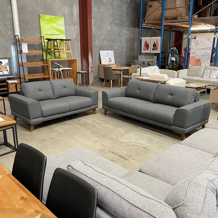 CORAL Norman 3 Seat and 2 Seat Charcoal discounted furniture in Adelaide