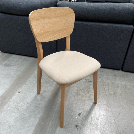 INTERWOO Oslo Oak Chair - Stone Fabric discounted furniture in Adelaide