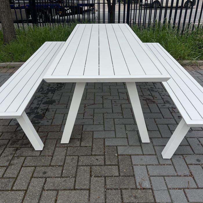FEATURES Perez Picnic Bench-White discounted furniture in Adelaide