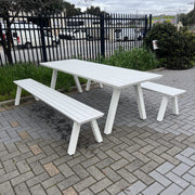 FEATURES Perez Picnic Bench-White discounted furniture in Adelaide