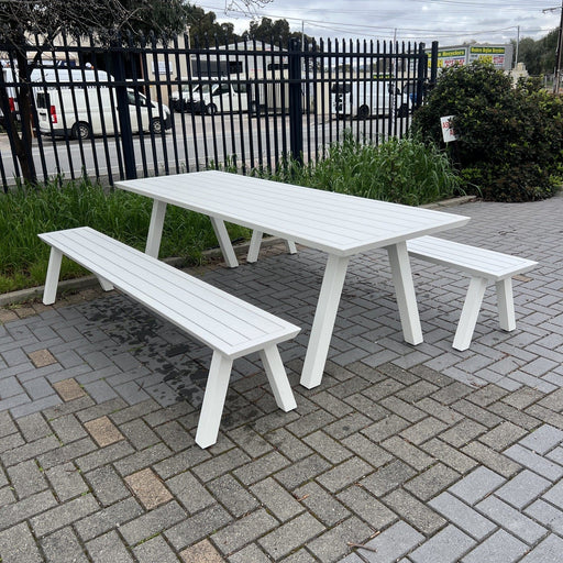 FEATURES Perez Picnic Bench-White discounted furniture in Adelaide