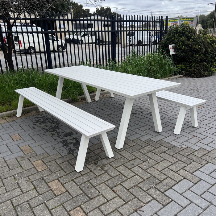 FEATURES Perez Picnic Bench-White discounted furniture in Adelaide