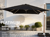 GOODUSD Platinum Umbrella 3x3 Wood Look-Black discounted furniture in Adelaide