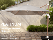 GOODUSD Platinum Umbrella 3x3 Wood Look-Grey discounted furniture in Adelaide