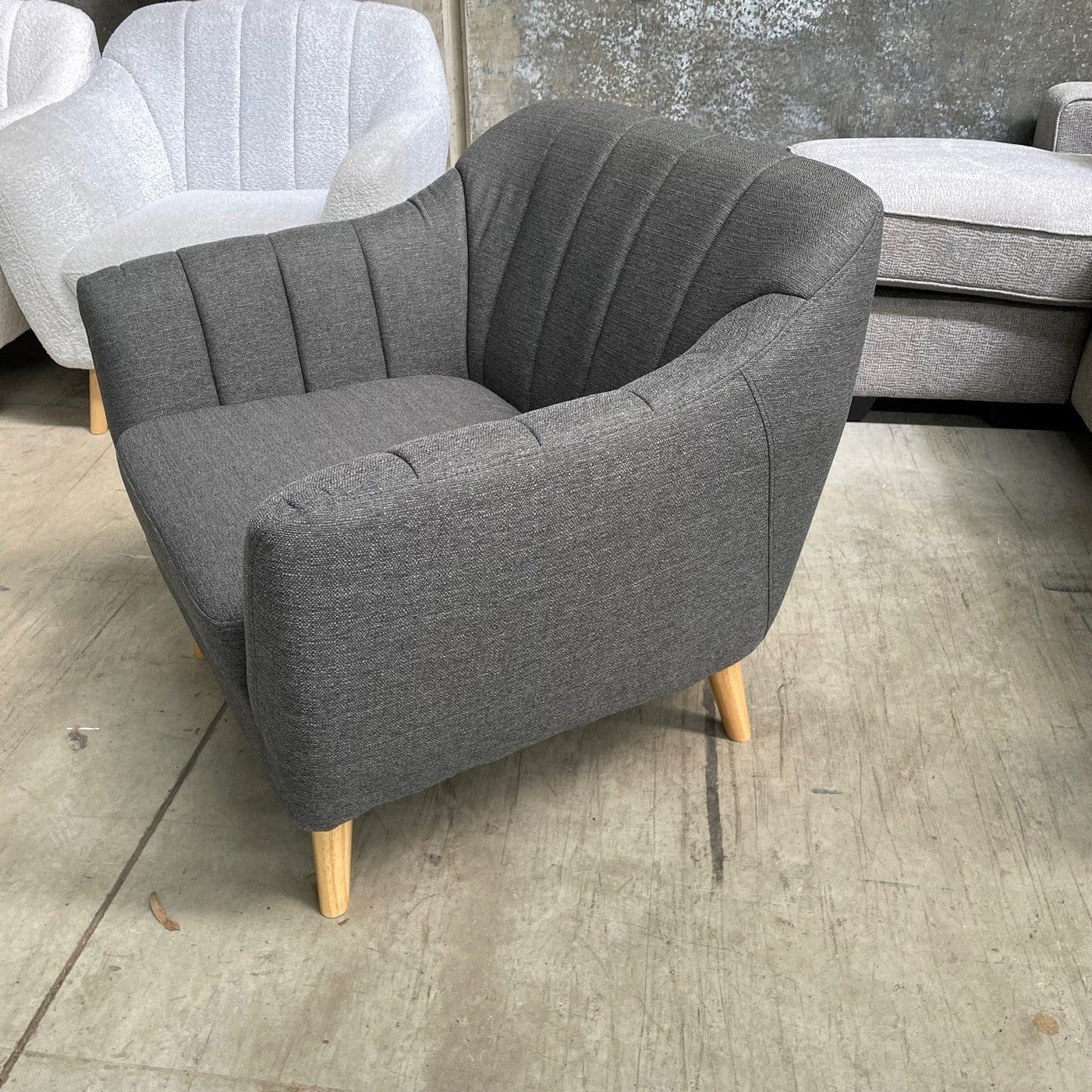 Ridges Chair -Charcoal — Australian Furniture Warehouse