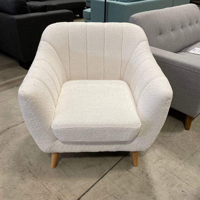 CORAL Ridges Chair -Boucle Ivory discounted furniture in Adelaide