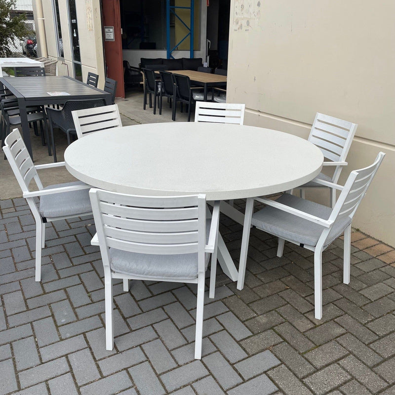 GOODUSD Rift Round Table-170cm GRC Terrazzo discounted furniture in Adelaide