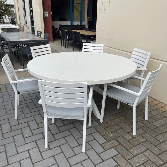 GOODUSD Rift Round Table-170cm GRC Terrazzo discounted furniture in Adelaide