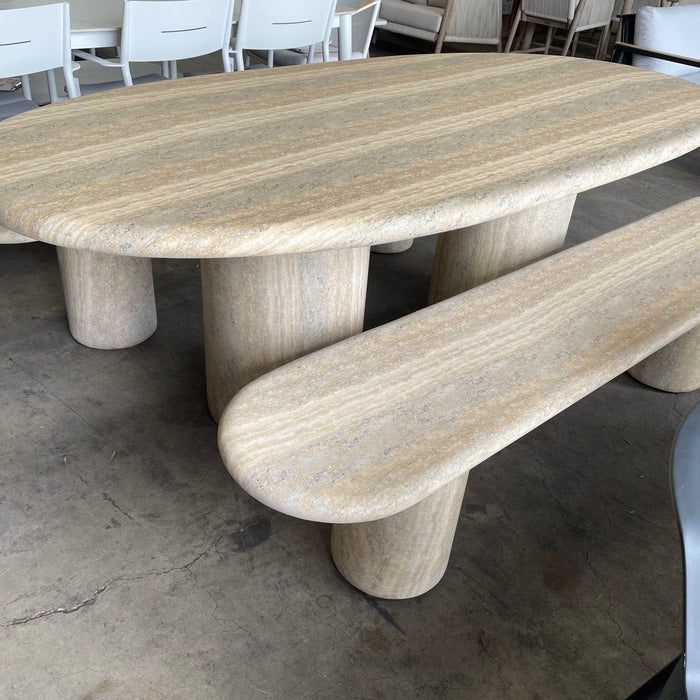 GOODUSD Sascha 3Pce Outdoor Dining -Travertine discounted furniture in Adelaide
