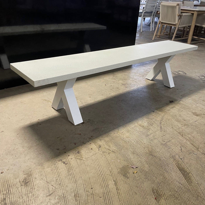 GOOD Switch bench terrazzo white legs discounted furniture in Adelaide