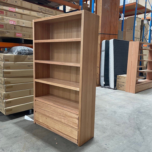 Australian Furniture Warehouse Tamar 2 Drawer Bookcase-Mountain Oak discounted furniture in Adelaide