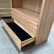 Australian Furniture Warehouse Tamar 2 Drawer Bookcase-Mountain Oak discounted furniture in Adelaide