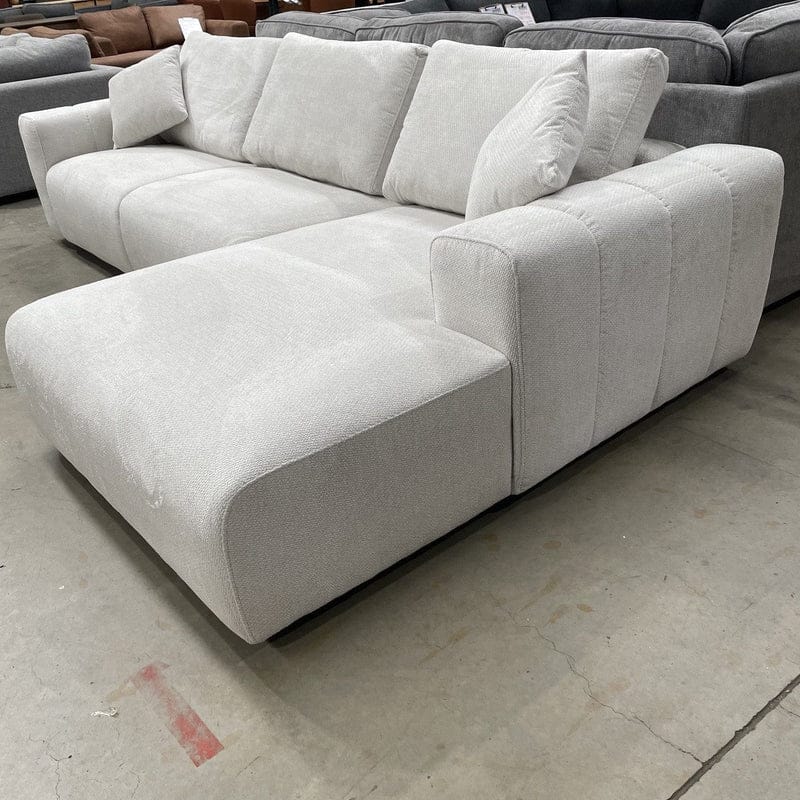 CORAL Tribeca Right Hand Chaise Sofa-Leeds Sand discounted furniture in Adelaide