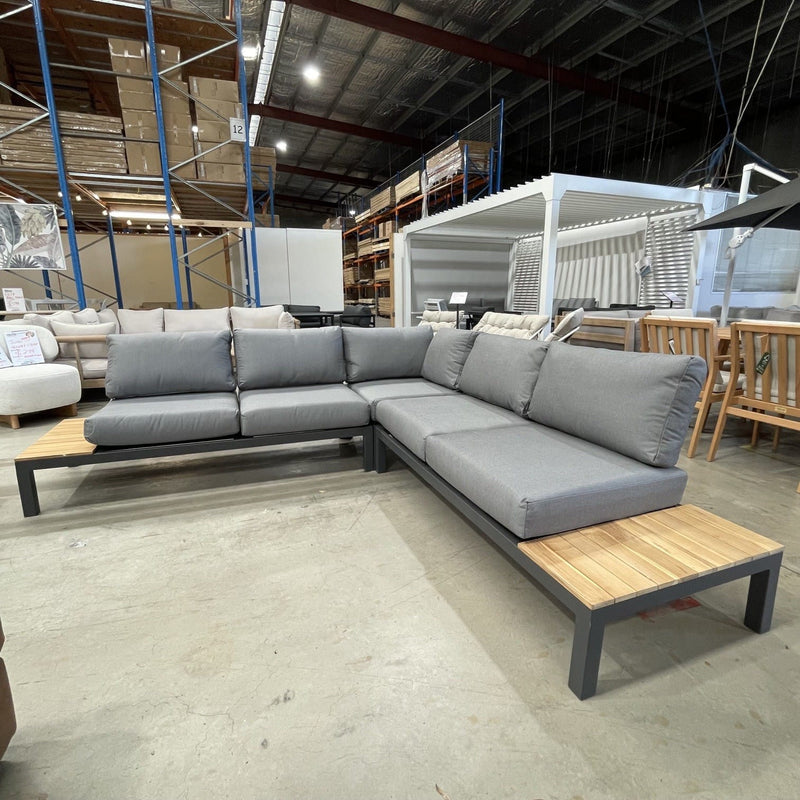 GOODUSD Verona Corner Lounge-Gunmetal discounted furniture in Adelaide